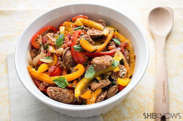 Italian Sausage Recipes Healthy
 Skinny Italian sausage and peppers