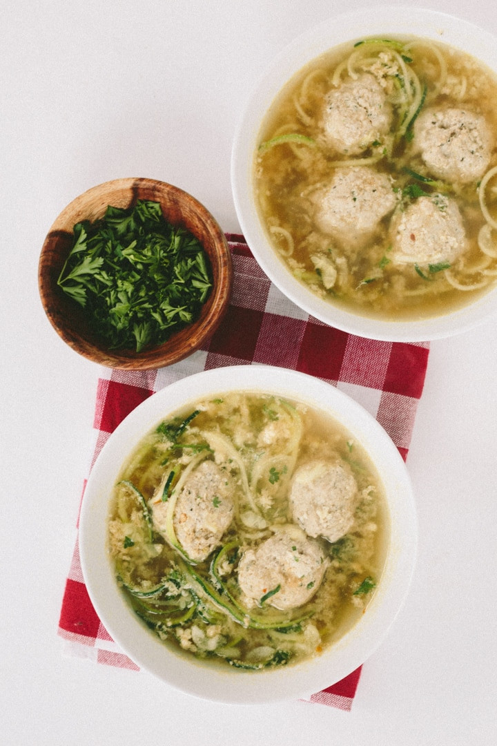 Italian Wedding Soup Noodles
 Gluten Free Italian Wedding Soup with Zucchini Noodles