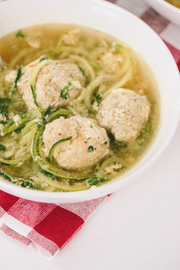 Italian Wedding Soup Noodles
 Gluten Free Italian Wedding Soup with Zucchini Noodles