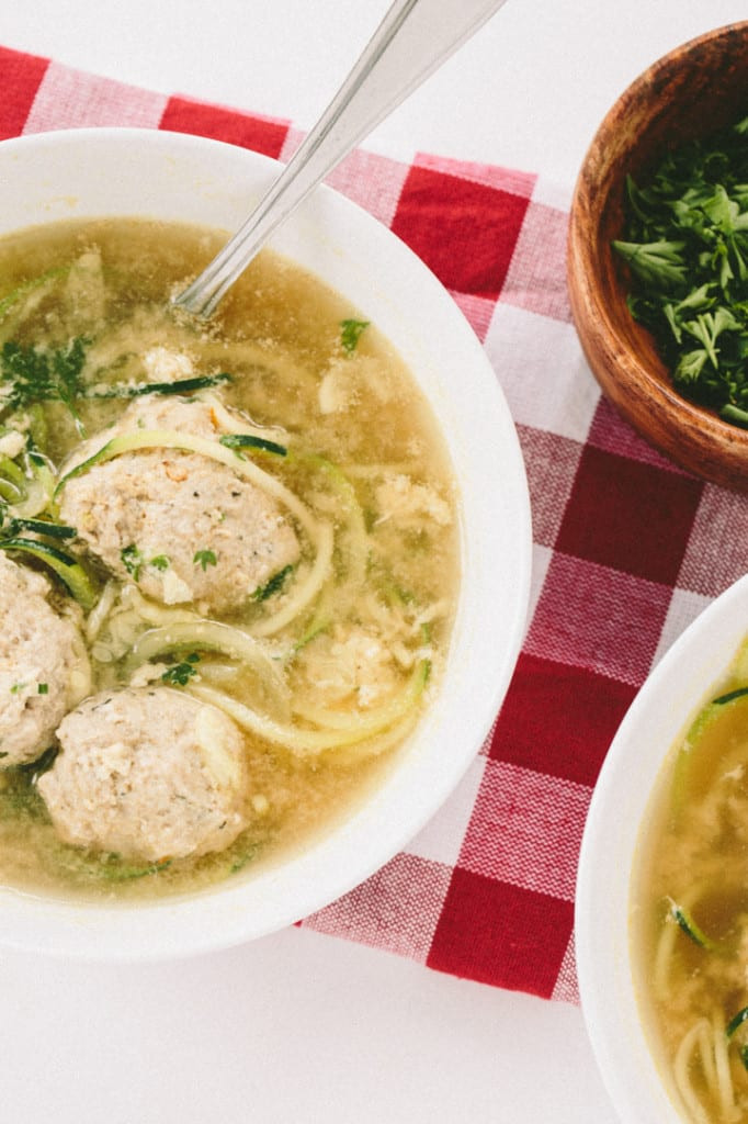 Italian Wedding Soup Noodles
 Gluten Free Italian Wedding Soup with Zucchini Noodles