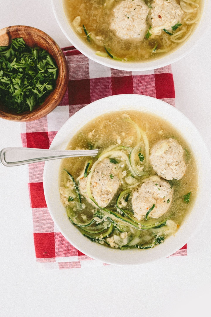 Italian Wedding Soup Noodles
 Gluten Free Italian Wedding Soup with Zucchini Noodles