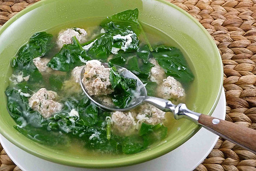 Italian Wedding Soup Recipes With Spinach
 Italian Wedding Soup with Turkey & Sausage Meatballs