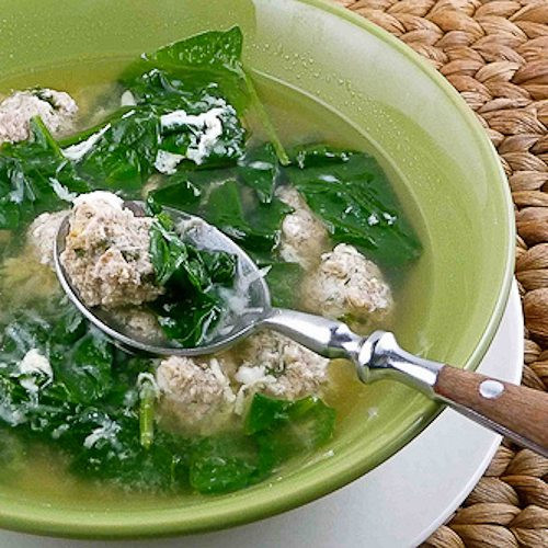 Italian Wedding Soup Recipes With Spinach
 Italian Wedding Soup with Turkey & Sausage Meatballs