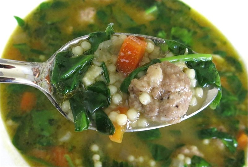 Italian Wedding Soup Recipes With Spinach
 Italian Wedding Soup with Beef Meatballs and Spinach