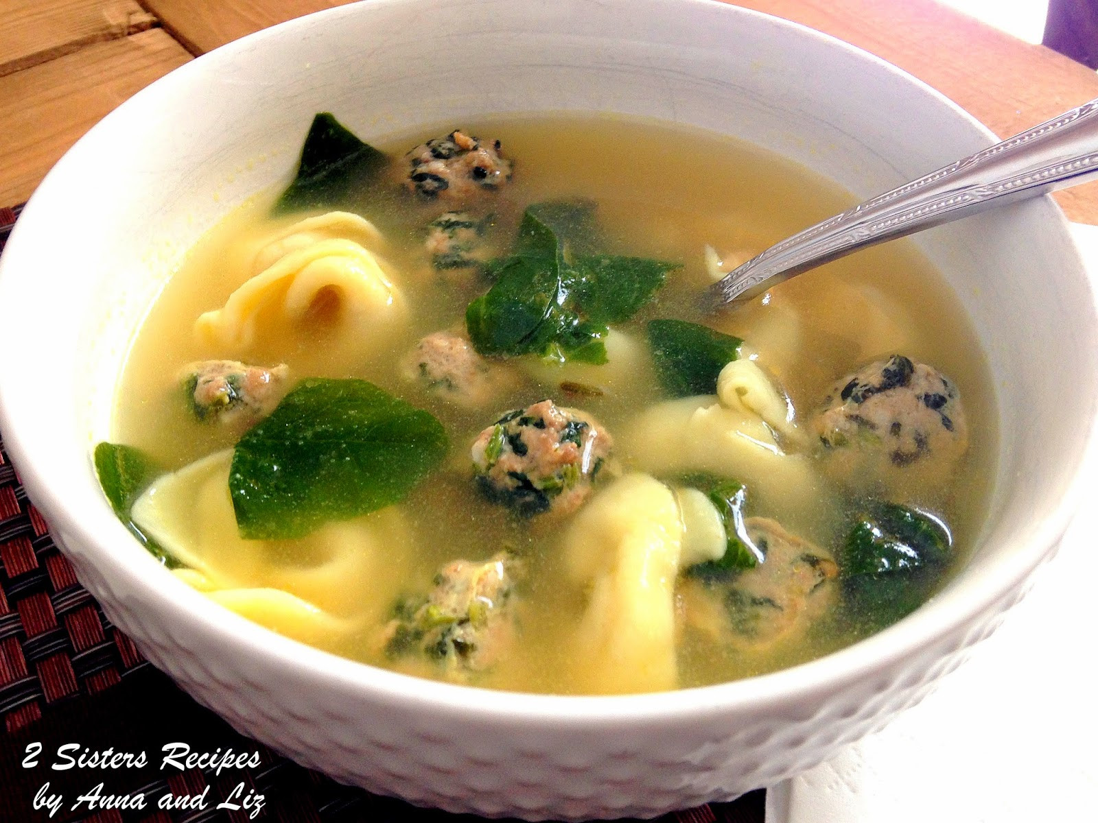 Italian Wedding Soup Recipes With Spinach
 Italian Wedding Soup with Spinach Meatballs 2 Sisters