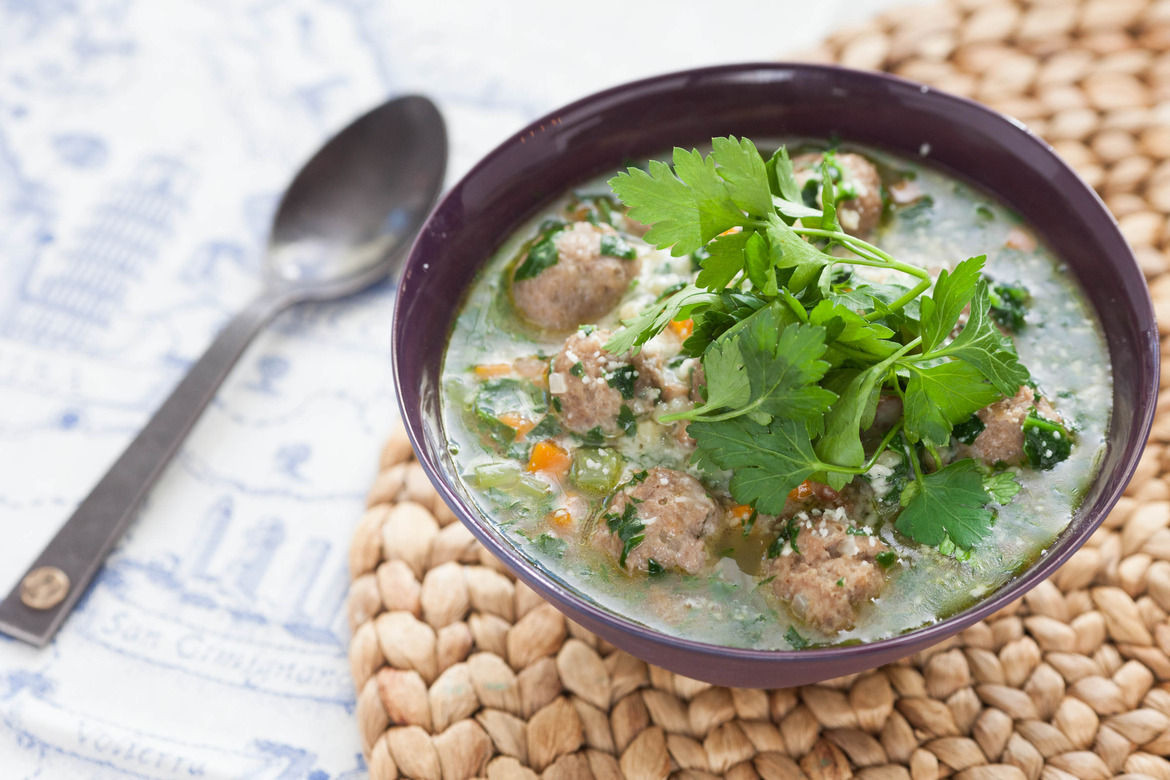 Italian Wedding Soup With Chicken
 Recipe Italian Wedding Soup with Fregola Sarda & Spinach