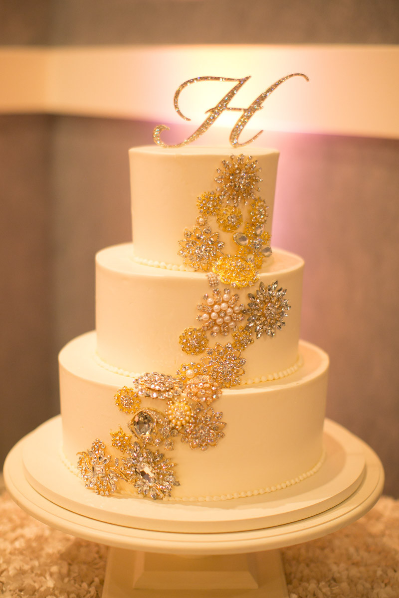 Ivory And Gold Wedding Cakes
 An Elegant Fall Wedding at W Atlanta – Buckhead in Atlanta