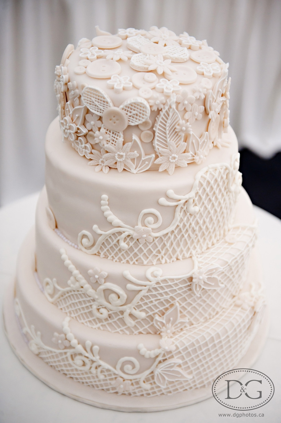 Ivory Wedding Cakes
 Vintage Ivory Wedding Cake CakeCentral