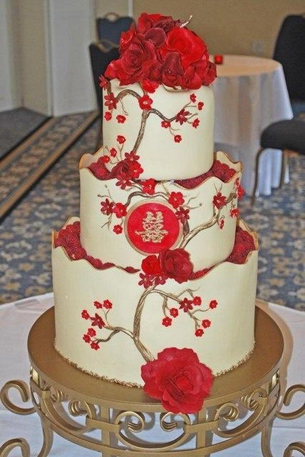 Japanese Wedding Cakes
 Red Double Happiness Wedding Cake 17 Traditional Chinese