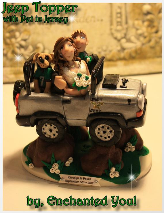 Jeep Wedding Cakes
 Jeep Personalized Wedding Cake Topper