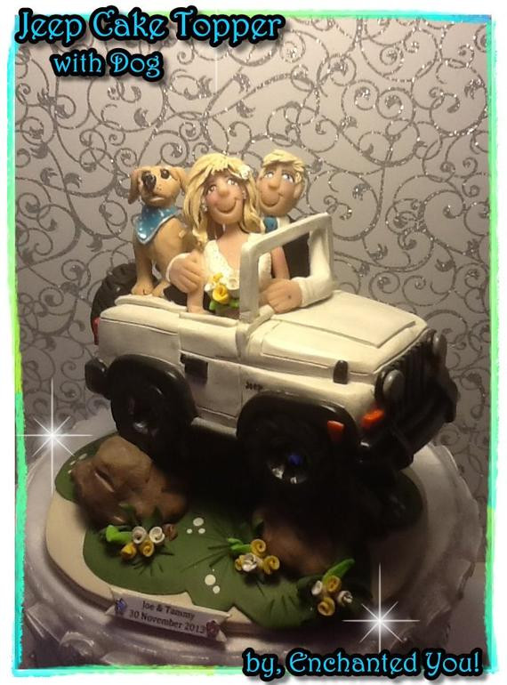 Jeep Wedding Cakes
 Deluxe Jeep Wedding Cake Topper Personailzed Custom