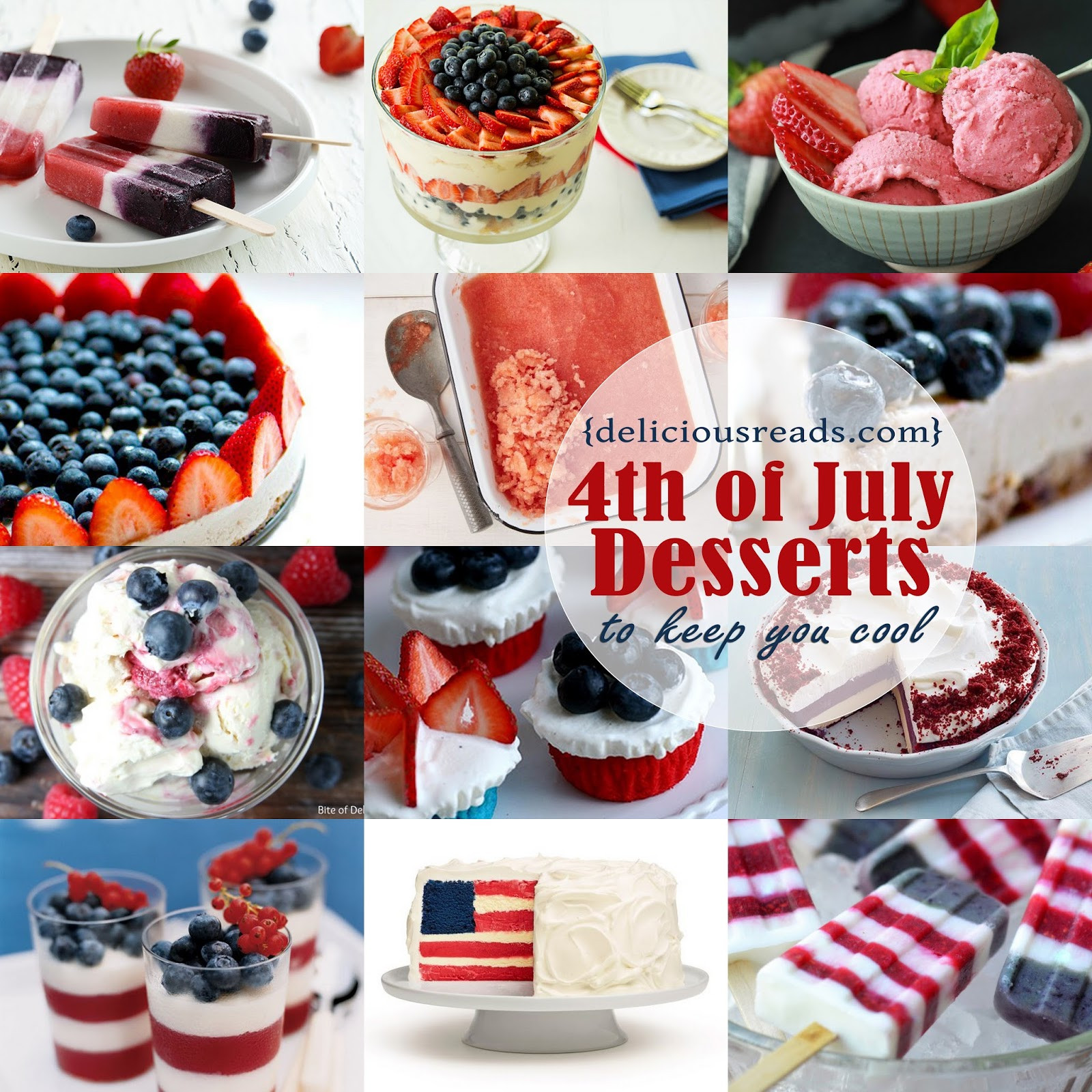 July 4 Desserts
 Delicious Reads Delicious Dish 4th of July Desserts That