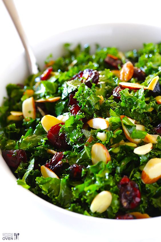 Kale Recipes Easy Healthy
 Kale Salad with Warm Cranberry Almond Vinaigrette