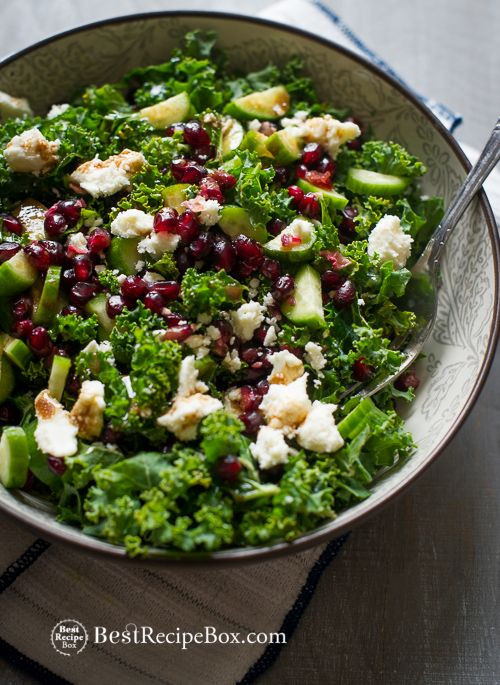 Kale Recipes Easy Healthy
 Healthy Kale Salad recipe w Pomegranate Seeds
