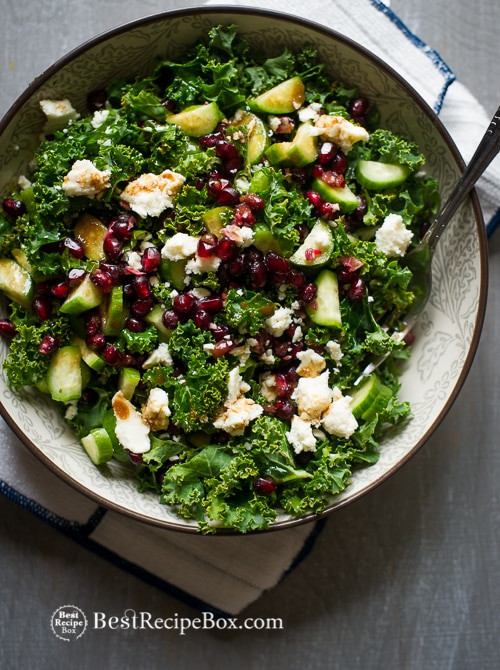 Kale Recipes Easy Healthy
 Healthy Kale Salad recipe w Pomegranate Seeds