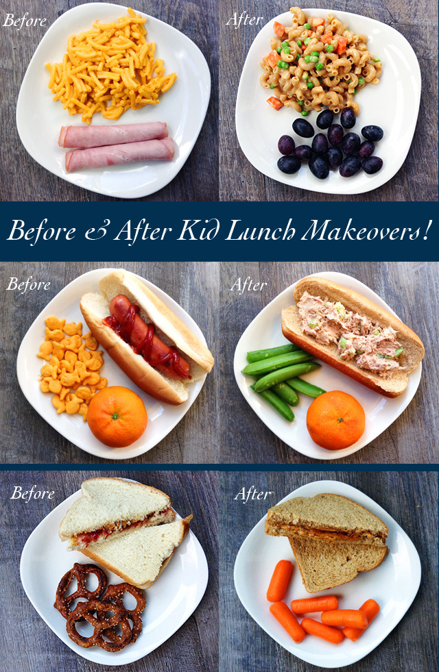Kid Healthy Lunches
 Before and After Kid Lunch Makeovers