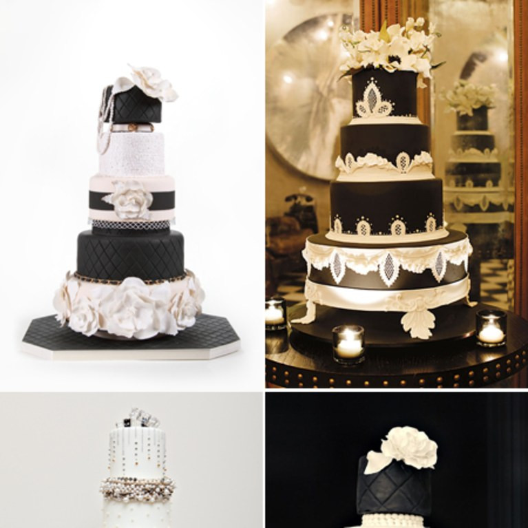 Kim Kardashian Wedding Cakes
 Get the Look Kim Kardashian s Black and White Wedding