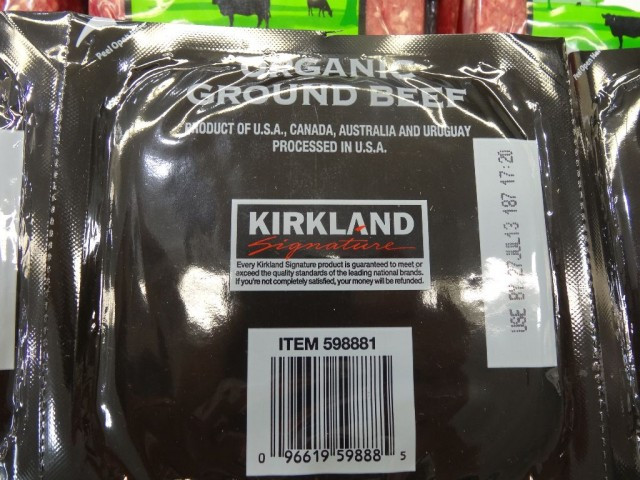 Kirkland Organic Ground Beef
 Kirkland Signature Organic Ground Beef