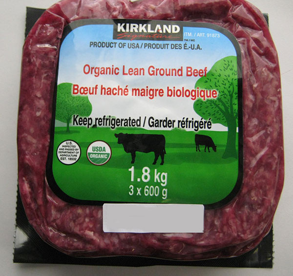 Kirkland Organic Ground Beef
 E coli concerns prompt Costco organic beef recall in