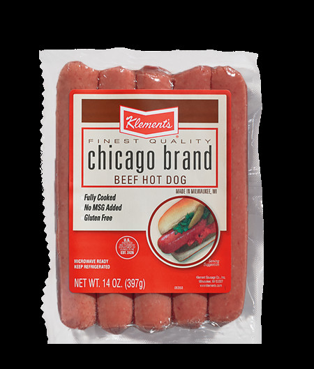Klements Beef Summer Sausage
 14oz Jumbo Chicago Style Hot Dog