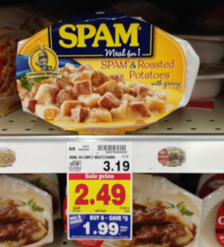 Kroger Easter Dinner
 KROGER Spam Meals ONLY $0 99 reg $3 19