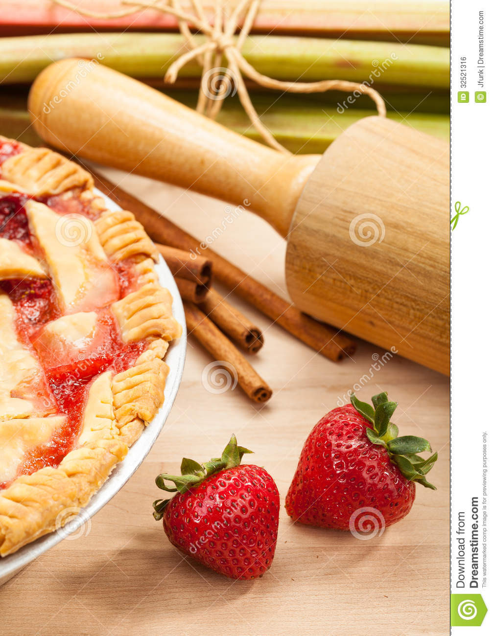 Late Summer Desserts
 Strawberry Rhubarb Pie Royalty Free Stock Image Image