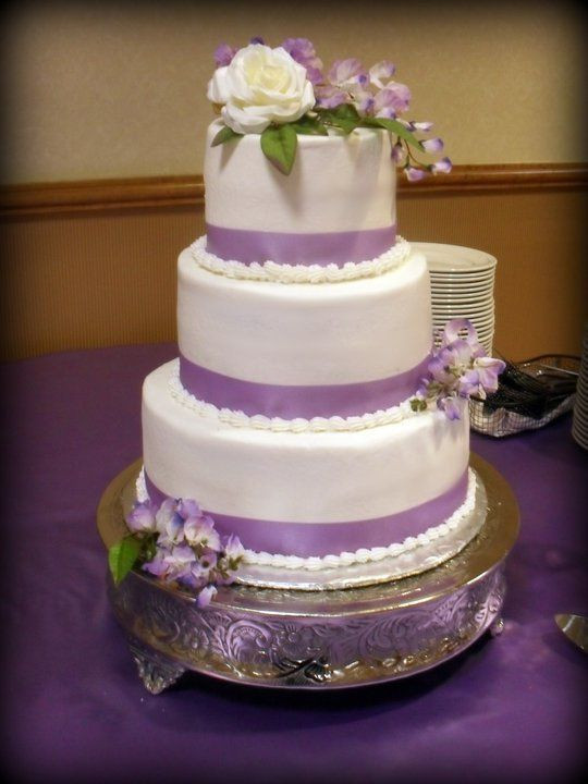 Lavender And White Wedding Cake
 Lavender and White wedding Cake