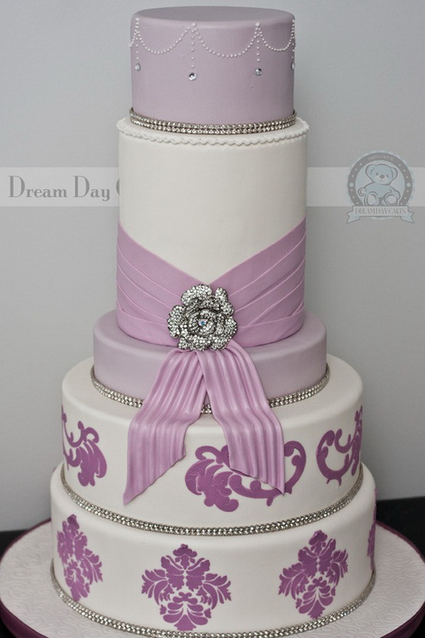 Lavender And White Wedding Cakes
 Purple Wedding Cakes