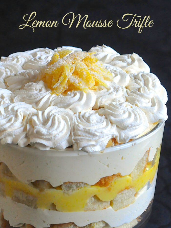 Lemon Easter Desserts
 Lemon Mousse Trifle a lemon lovers dream & Easter