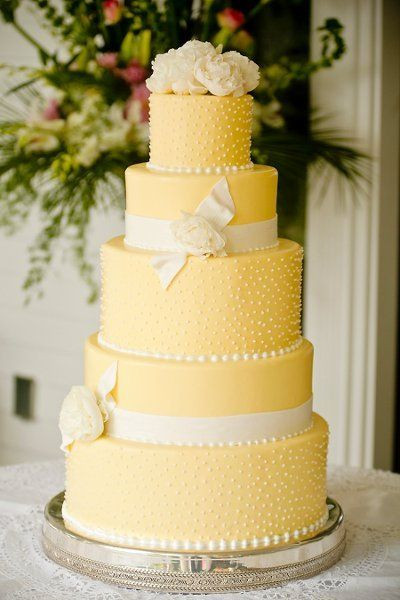 Lemon Wedding Cake
 Yellow Wedding Cakes Wedding Ideas
