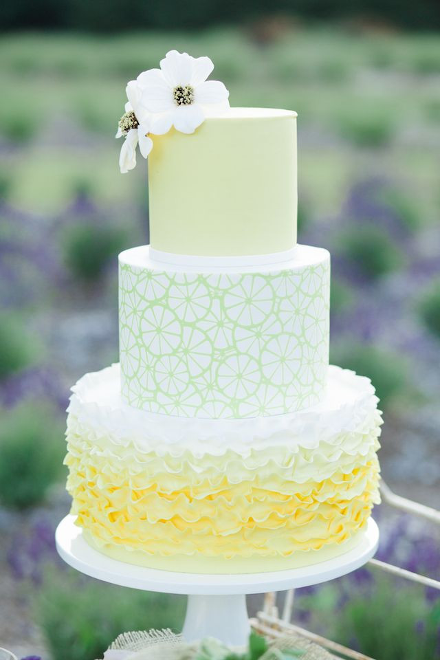 Lemon Wedding Cakes
 lemon and lavender wedding