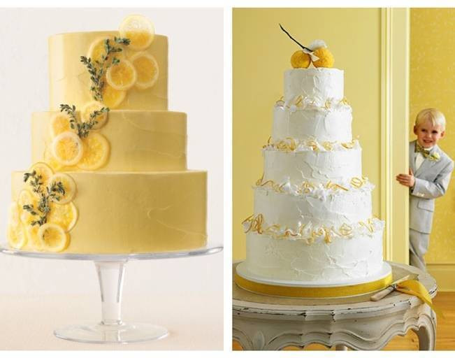 Lemon Wedding Cakes
 Citrus Inspired Wedding Cakes