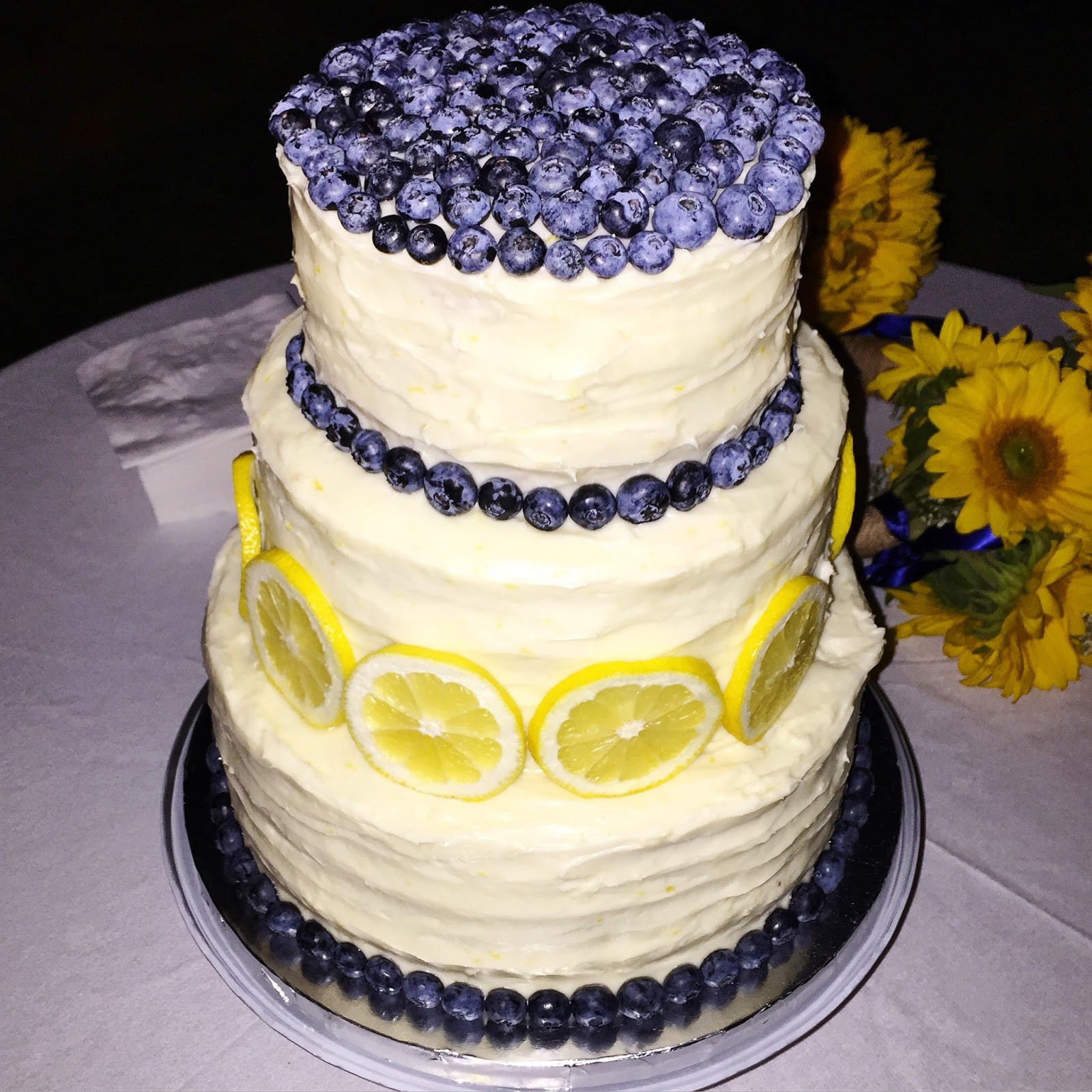 Lemon Wedding Cakes
 Whisking Through Life Lemon Blueberry Cake with Lemon