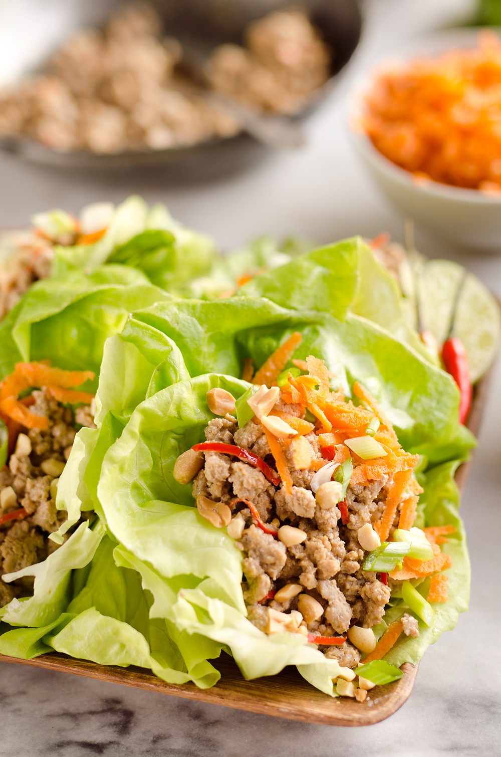 Light And Healthy Dinners
 Turkey Thai Peanut Lettuce Wraps