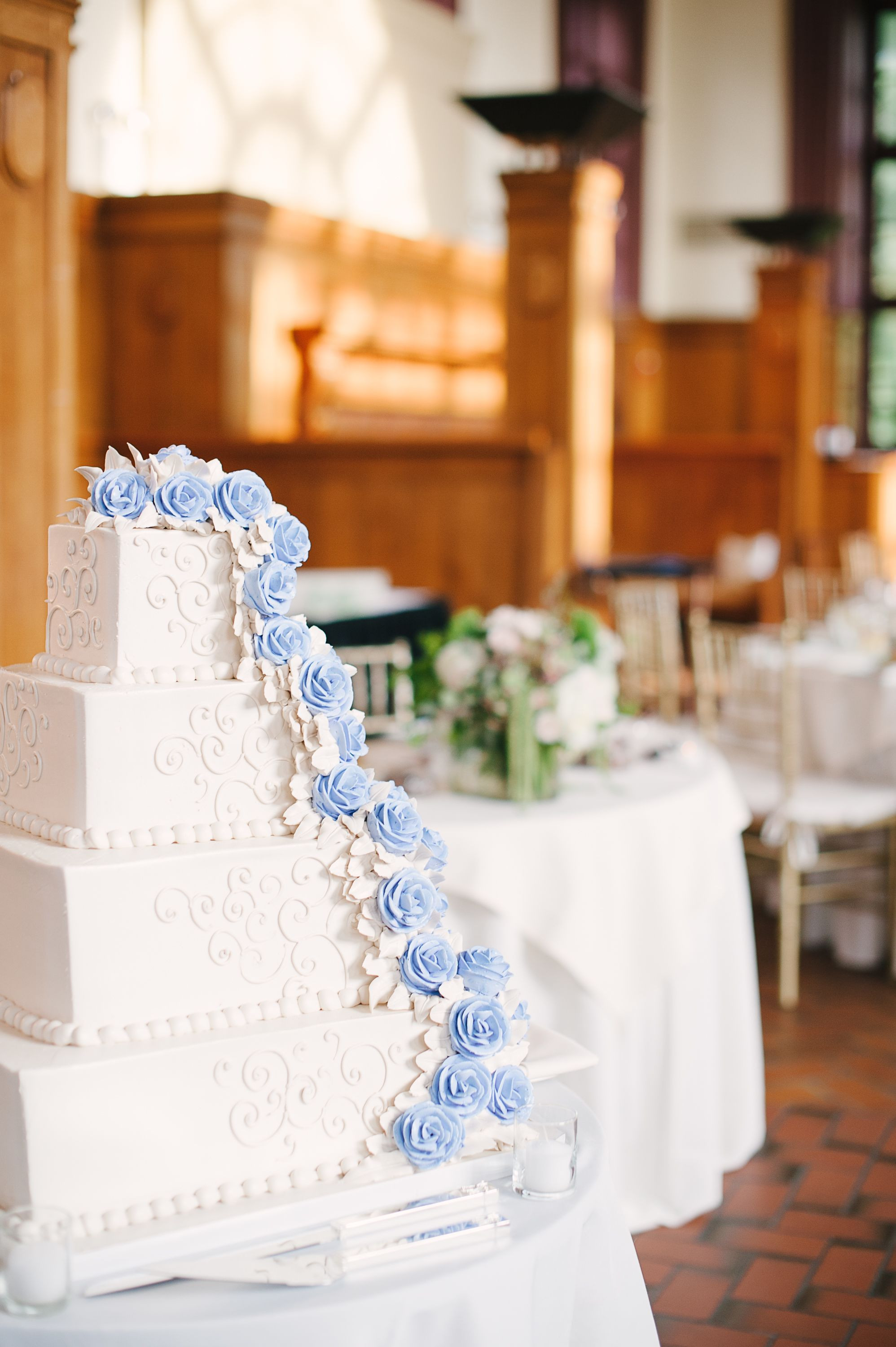 Light Blue Wedding Cakes
 Light Blue and White Wedding Cake