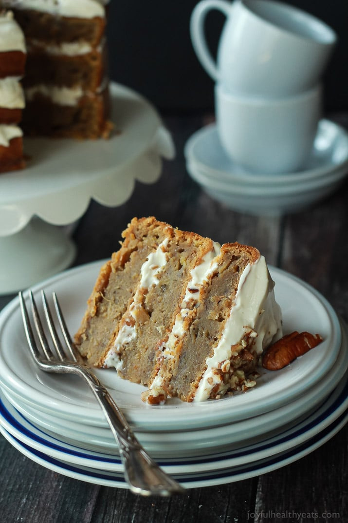 Light Healthy Desserts
 Healthier Hummingbird Cake with Cream Cheese Frosting