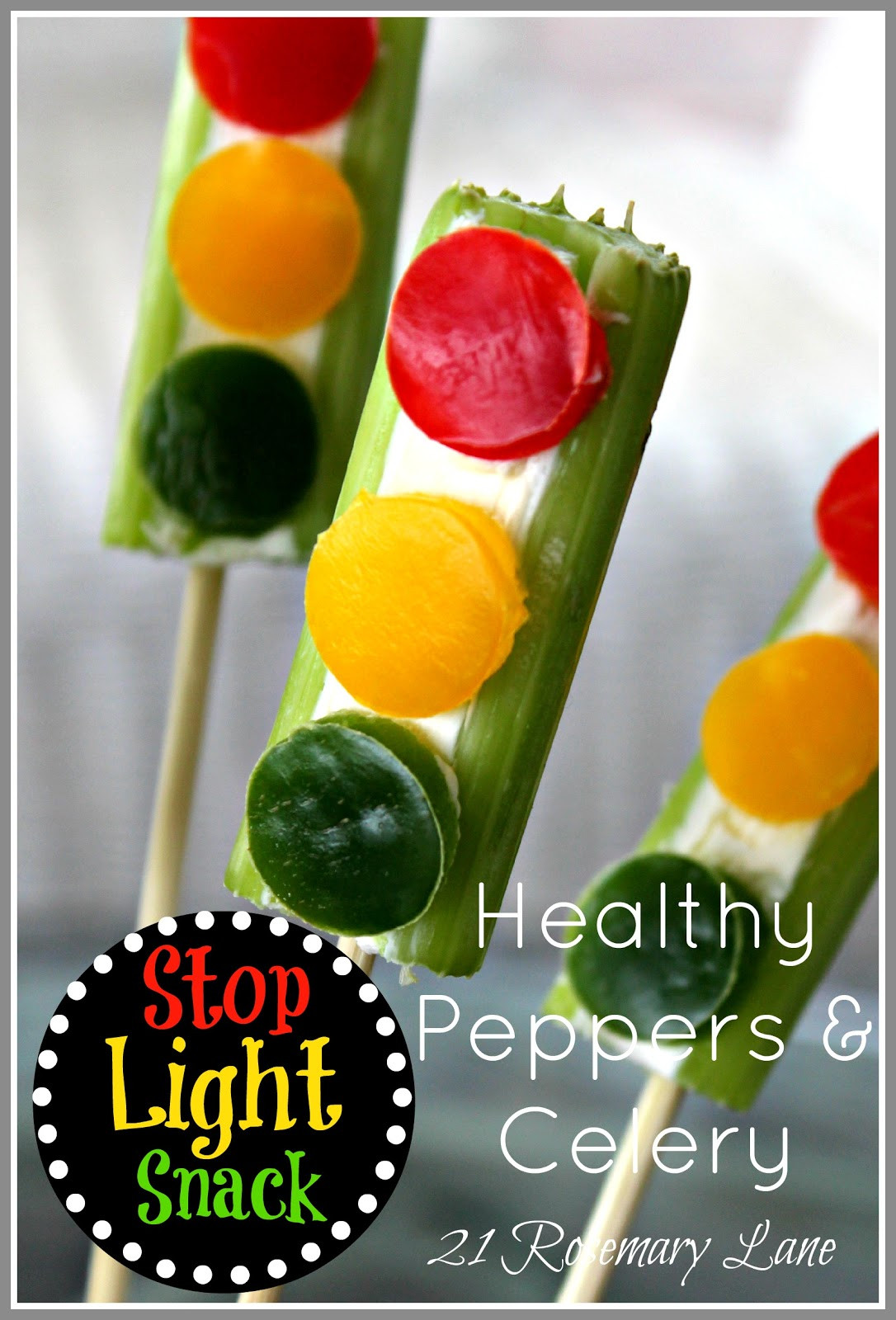 Light Healthy Snacks
 21 Rosemary Lane Healthy "Traffic Light" Veggie Snack