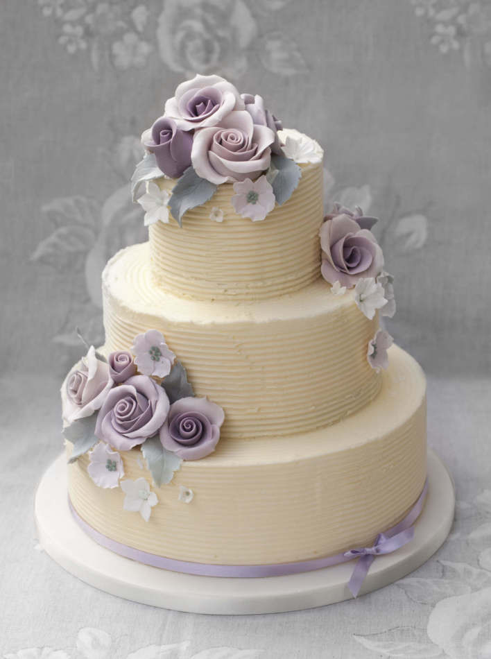 Lilac Wedding Cakes
 Buttercream Lilac Rose