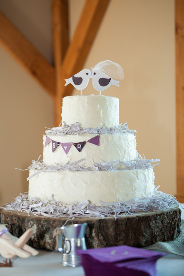 Love Birds Wedding Cakes
 Rustic love birds wedding cake