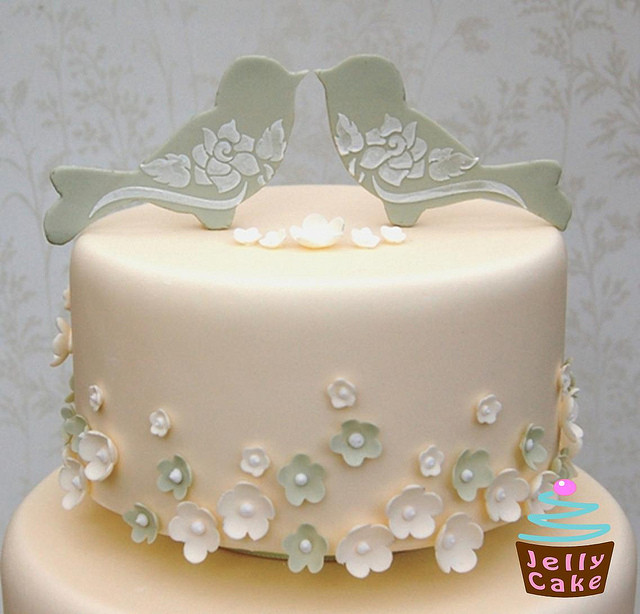 Love Birds Wedding Cakes
 Love Birds and Blossoms Wedding Cake