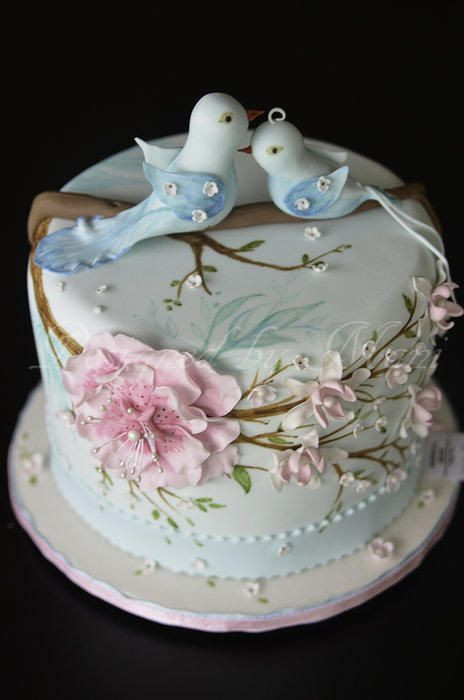 Love Birds Wedding Cakes
 Wedding Cakes Romantic Wedding Cake With Love Birds