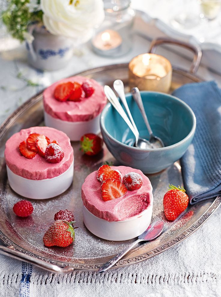 Low Calorie Summer Desserts
 Iced red berry soufflés Recipe