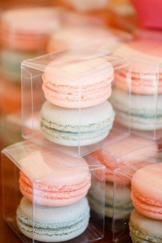 Macaroons Wedding Favors
 Pantone colour of the Year 2016 Rose Quartz & Serenity