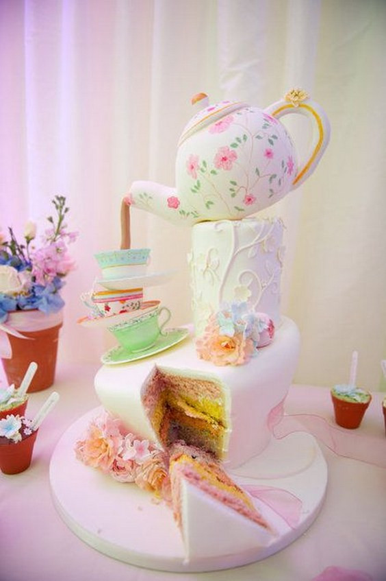 Mad Hatter Wedding Cakes
 20 Creative Topsy Turvy Wedding Cake Ideas