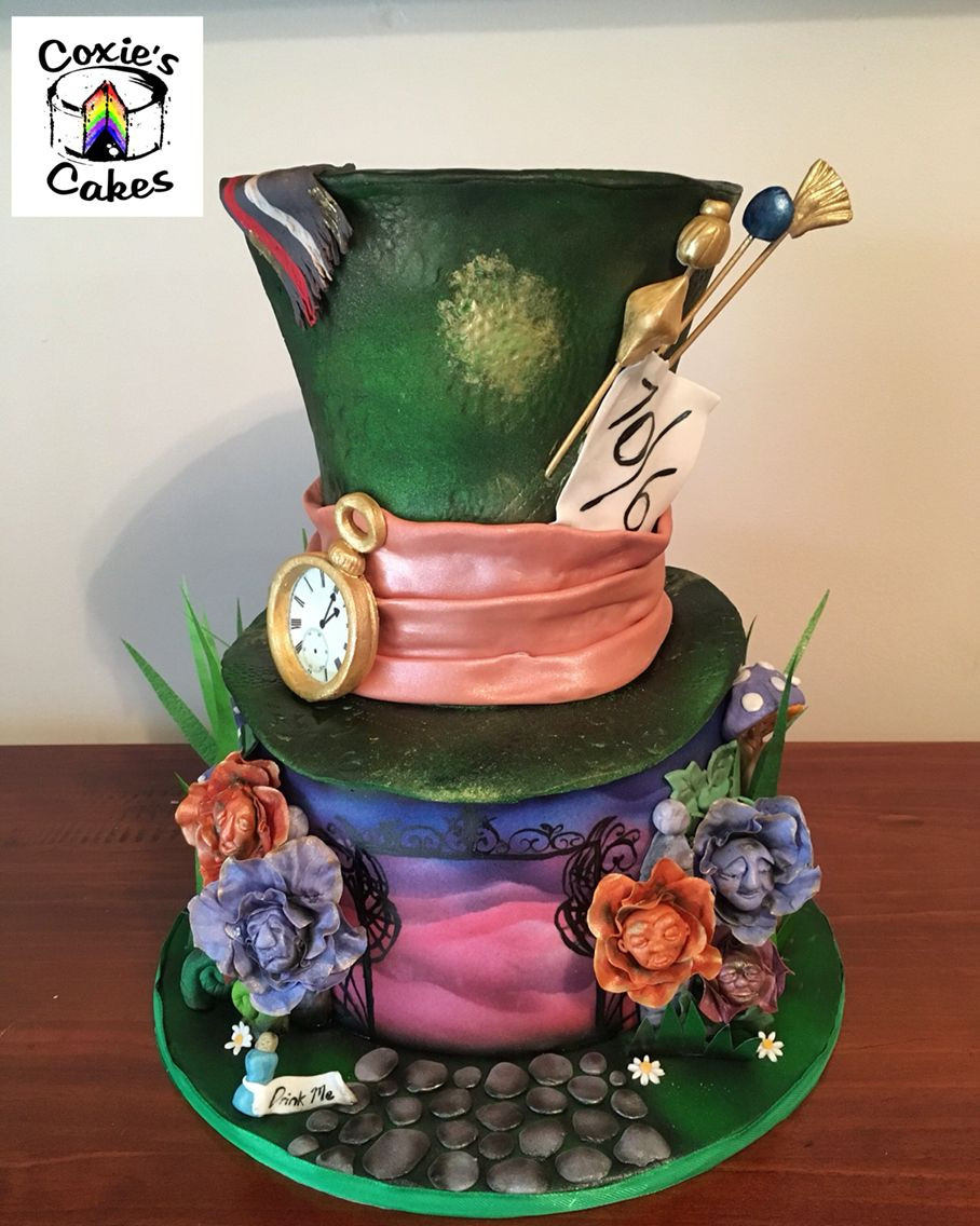 Mad Hatter Wedding Cakes
 Alice in wonderland cake mad hatters hat Inspired by Tim