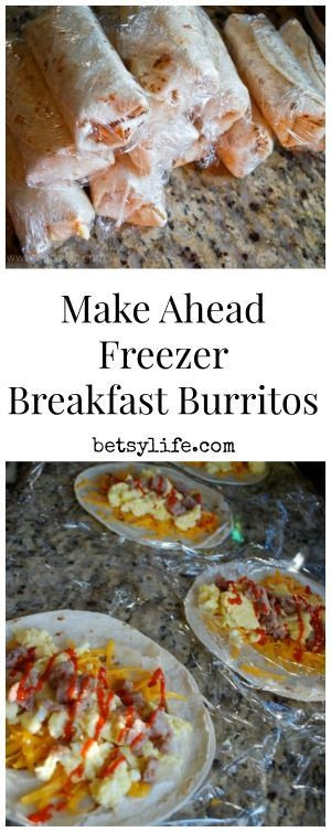 Make Ahead Healthy Breakfast Burritos
 Meal recipes Make ahead meals and Back to school on Pinterest