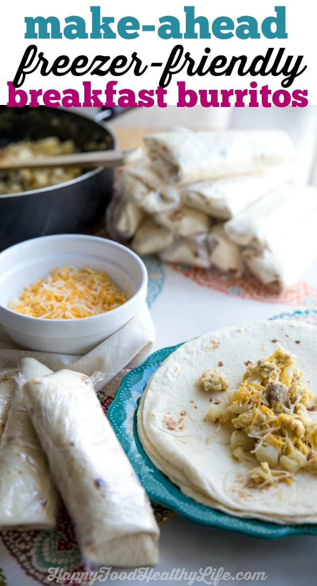 Make Ahead Healthy Breakfast Burritos
 Make Ahead Freezer Friendly Breakfast Burritos Happy