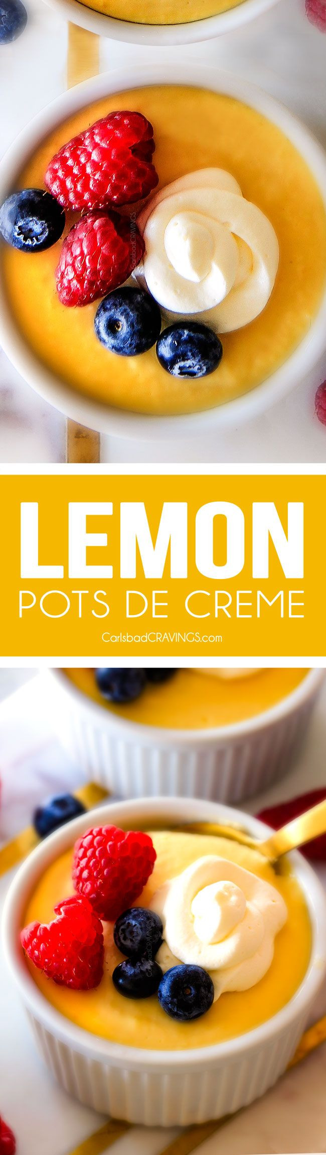 Make Ahead Summer Desserts
 MAKE AHEAD silky Lemon Pots de Creme are the ideal light
