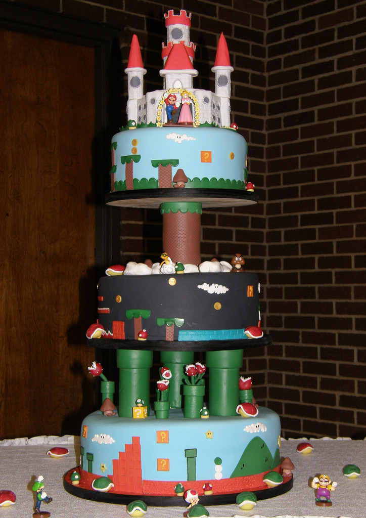 Mario Wedding Cakes
 Super Mario Bros Birthday and Wedding Cakes