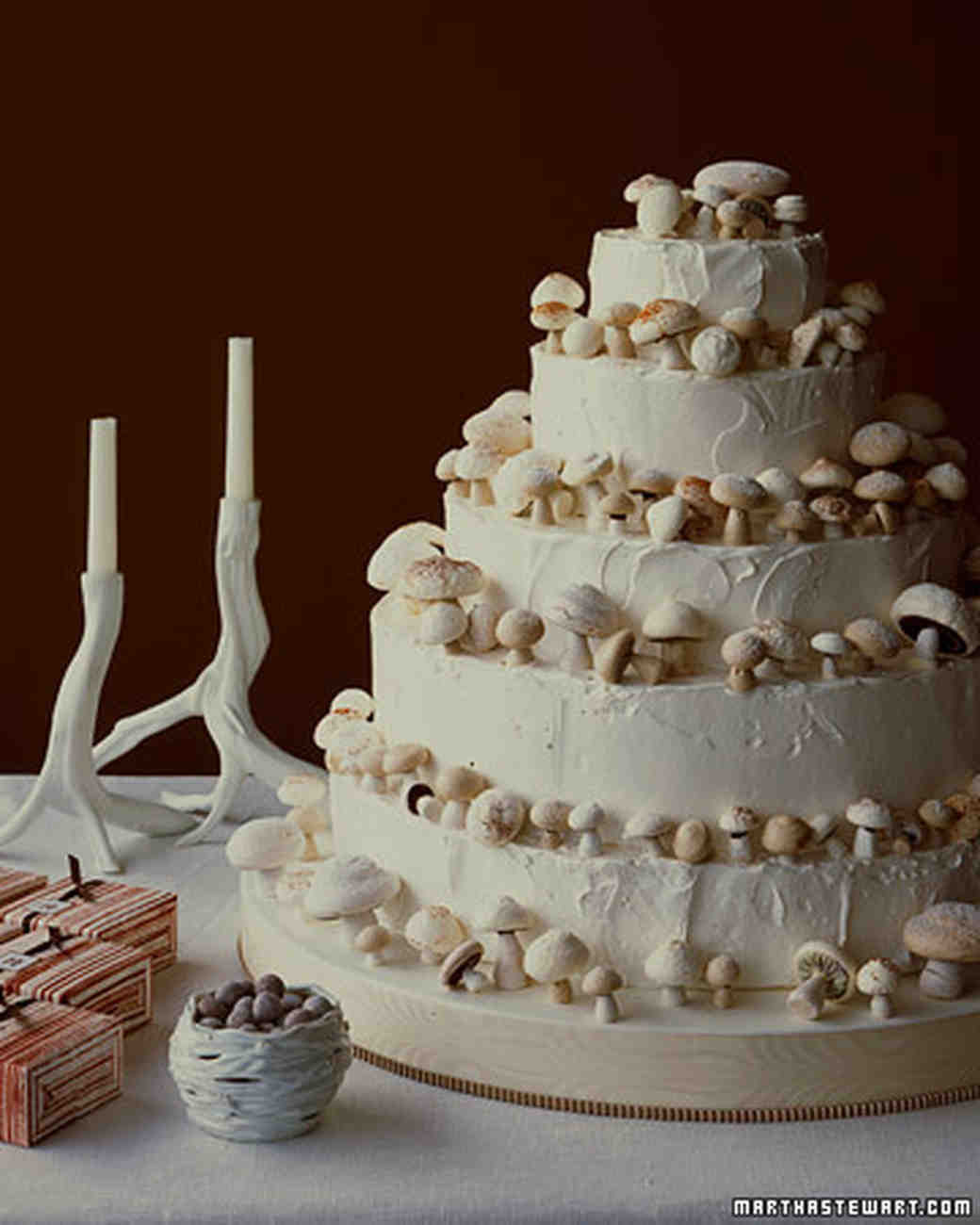 Martha Stewart Wedding Cakes
 Meringue Mushrooms Wedding Cake Recipe